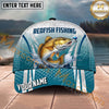 Maxcorners Fishing Catfish Honeycomb Splash Personalized Name 3D Cap (12 Fish Species)