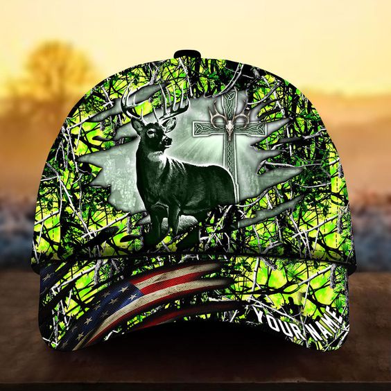 Maxcorners Camo Sneak Deer Hunter's Trucker Personalized 3D Hats