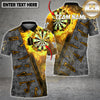 Maxcorners Fire Dartboard Flame Graphic Multi Options Personalized Name, Team Name 3D Shirt (5 Colors)