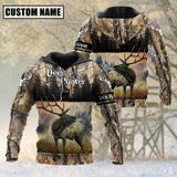 Maxcorners Custom Name Elk Hunting Shirt 3D All Over Printed Clothes