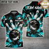 Maxcorners Bowling Skull Ball Strike Multi Options Personalized Name, Team Name 3D Shirt