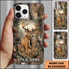 Maxcorners Whitetail Deer Rustic Woodland Back View Personalized Name 3D Phonecase