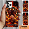 Maxcorners Hellfire Skull Cerberus Dartboard Inferno Style Multicolor Options Personalized Name 3D Phonecase