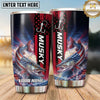 Maxcorners Fishing Tumbler Red Blue Hook Lightning Design Personalized Name Tumbler (13 Species)