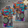 Maxcorners Darts Never Give Up Cool Kid Graffiti Multiple Options Personalized Name, Team Name 3D Shirt