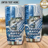 Maxcorners Fishing Tumbler Light Blue Tech Circuit Design Personalized Name Tumbler (13 Species)