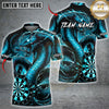 Maxcorners Darts Ocean Dragon Dartboard Multiple Options Personalized Name, Team Name 3D Shirt