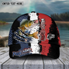 Maxcorners Fishing Paint Scratch American Flag Pattern Sport Pattern Personalized Name 3D Cap (11 Breeds)