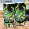 Maxcorners Fishing Tumbler Electric Green Honeycomb Storm Design Personalized Name Tumbler (13 Species)
