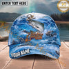 Maxcorners Fishing Ocean Anchor Wave Personalized Name 3D Cap (12 Fish Species)