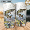 Maxcorners Fishing Tumbler White Gray Marble Hook Design Personalized Name Tumbler (13 Species)