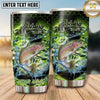 Maxcorners Fishing Tumbler Electric Green Honeycomb Storm Design Personalized Name Tumbler (13 Species)