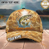 Maxcorners Fishing Golden Faith Open Bible Splash Personalized Name 3D Cap (12 Fish Species)