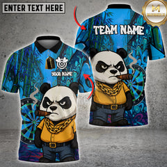 Maxcorners Darts Panda Cigar Graffiti Style  Multioptions Personalized Name, Team Name Unisex 3D Shirt (4 Colors)