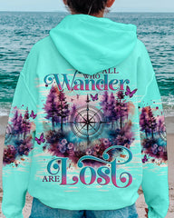 Maxcorners Not All Who Wander Are Lost Compass Forest All Over Print LM2101