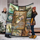 Maxcorners Fisherman's Rules Fishing Blanket