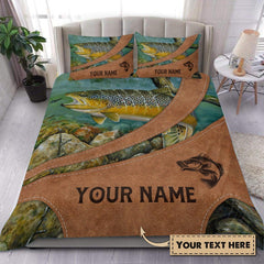 Maxcorners Custom Name Fishing Bedding Set