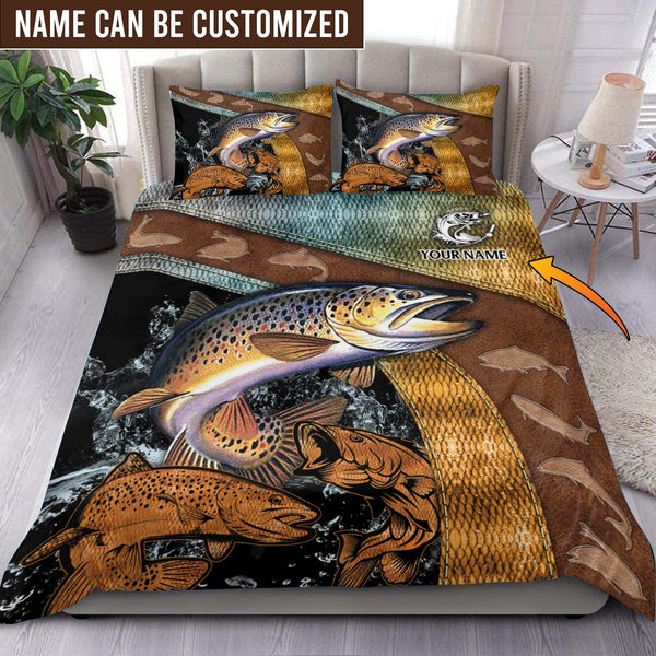 Maxcorners Scale Personalized Fishing Bedding Set