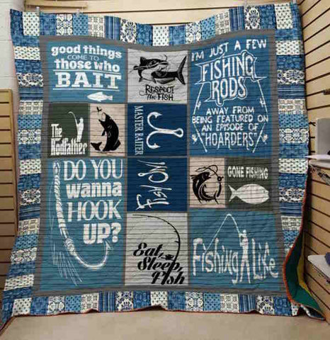 Maxcorners Fishing Do You Wanna Hook Up 3D Quilt - Blanket