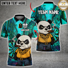 Maxcorners Darts Panda Cigar Graffiti Style  Multioptions Personalized Name, Team Name Unisex 3D Shirt (4 Colors)
