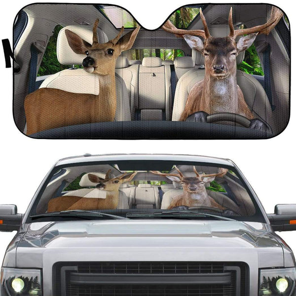 Maxcorners 3D Deer Custom Car Auto Sun Shade