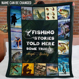 Maxcorners Custom Name Fishing Story Told Here Some True Fishing Blanket