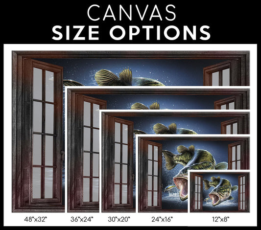 Maxcorners Bass Fishing Canvas Print Frames Canvas Print Frames Painting LM0101