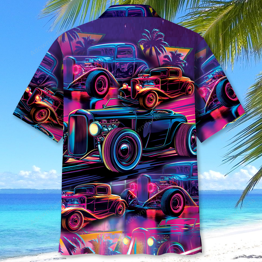 Maxcorners Hot Rod Retro Party Hawaiian Shirt