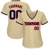 Maxcorners Custom Sand Navy-Red Authentic Baseball Jersey LM2605