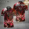 Maxcorners Dragon Bowling Splash Art Pink Fury Multiple Options Personalized Name, Team Name 3D Shirt