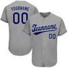 Maxcorners Custom Gray Royal-White Classic Authentic Baseball Jersey LM2605