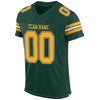 Maxcorners Custom Green Gold-White Mesh Authentic Football Jersey LM2605