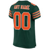 Maxcorners Custom Green Orange-White Mesh Authentic Football Jersey LM2605