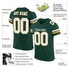 Maxcorners Custom Green White-Gold Mesh Authentic Classic Football Jersey LM2605