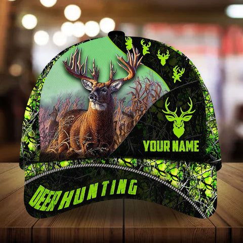 Maxcorners The Special Deer Hunting Personalized Hats 3D Multicolored