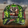 Maxcorners American Hunter US Flag Pattern 3D Multicolor Personalized Cap