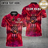 Maxcorners Darts King Neon Alley Crown Character Multi Options Personalized Name, Team Name 3D Shirt