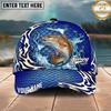 Maxcorners Fishing Scale Pattern Ocean Wave Style Personalized Name Classic 3D Cap (9 Breeds)