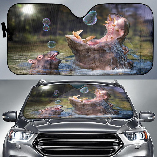 Maxcorners Happy Hippo Car Sun Shade Amazing Gift