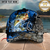 Maxcorners Fishing Splash Water Camo Personalized Name Classic 3D Cap (13 Breeds)