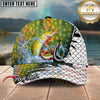 Maxcorners Fishing Hook Fish Scale Personalized Name Classic 3D Cap (12 Breeds)