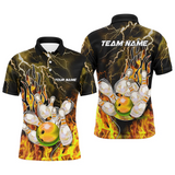 Maxcorners Bowling Thunder And Fire Pro Multicolor Option Customized Name 3D Shirt