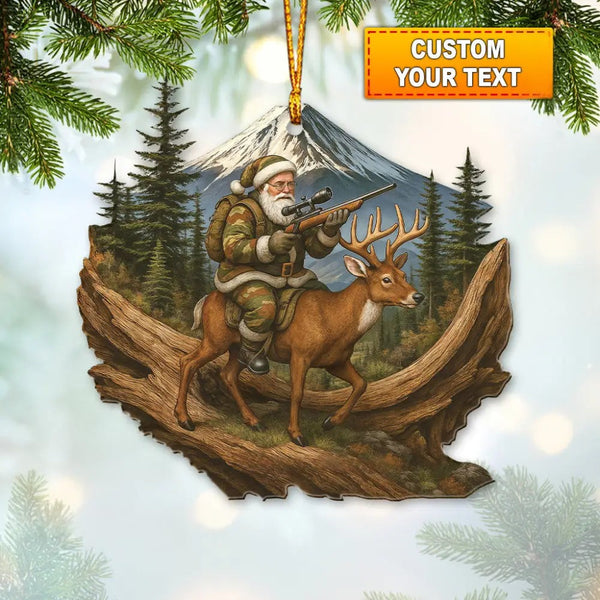 Maxcorners Hiking Santa, Home Decor, Christmas Ornament, Personalized Ornament