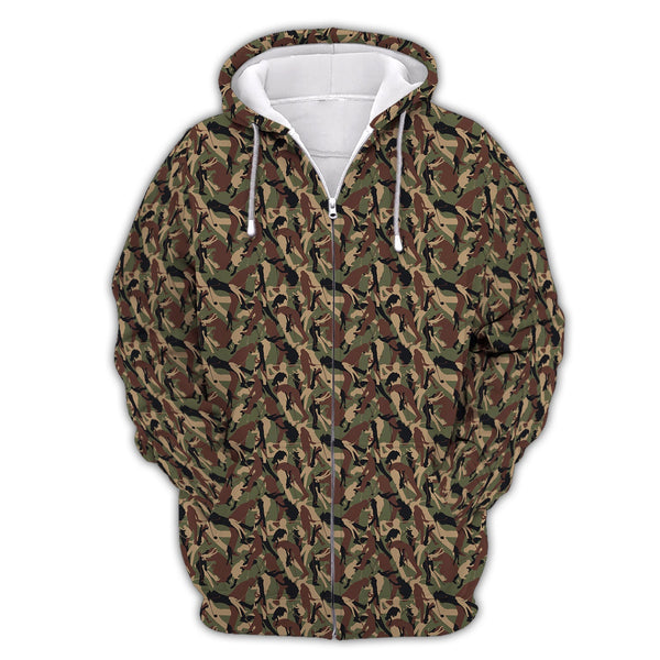 Maxcorners Camo Pattern Golf Polos For Men, Crazy Golf Shirts, Golf Gift For Golfer, Funny Golf Shirt