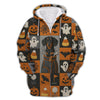 Maxcorners Dachshund Golf Shirt For Dog Lover, Halloween Pattern Golf Shirt, Crazy Golf Shirt For Men
