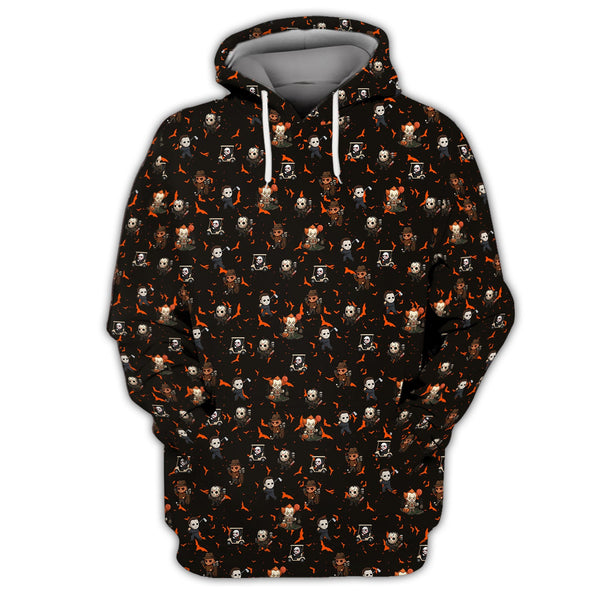 Pattern Golf Shirt For Golfer, Halloween Golf Shirt, Crazy Golf Shirt For Men, Funny Golf Shirt Of Halloween