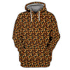 Maxcorners Dachshund Pattern Golf Shirt, Halloween Golf Shirt, Golf Gift For Golfers, Dachshund Golf Shirt For Men