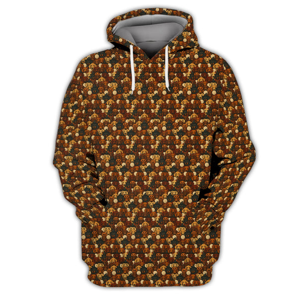 Maxcorners Dachshund Pattern Golf Shirt, Halloween Golf Shirt, Golf Gift For Golfers, Dachshund Golf Shirt For Men