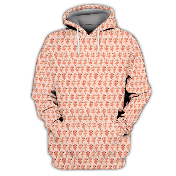 Maxcorners Flamingo Pattern Golf Shirt, Funny Ladies Golf Shirts, Flamingo Golf Polos for Women