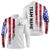 Maxcorners Red, White And Blue Smoke American Flag Men Golf Polo Shirts Custom Patriotic Men And Women White Golf Polo